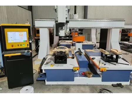 Double Table 5 Axis CNC Wood Lathe
