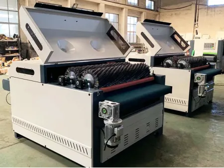 Wood Brushing Machine with Low Frame