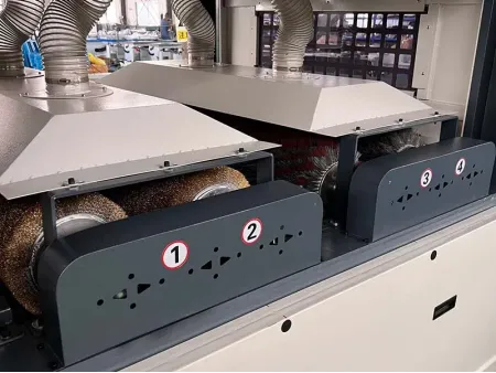 Wood Brushing Machine with High Frame