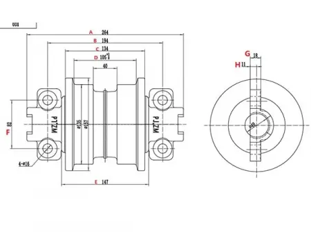 Track Roller for Komatsu D20 Bulldozer