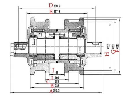 Track Roller for Caterpillar D6D Bulldozer