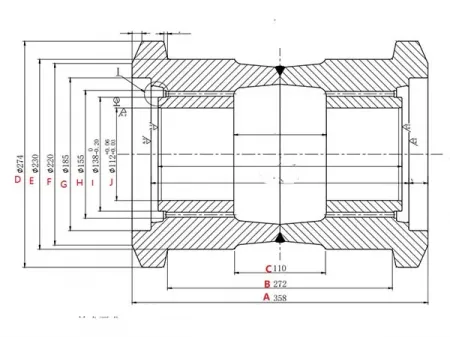 Track Roller for Caterpillar E375 Excavator