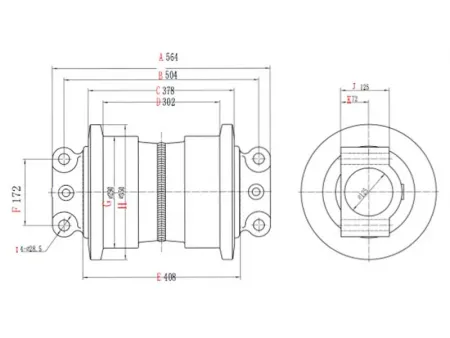 Track Roller for Hitachi EX1200 Excavator