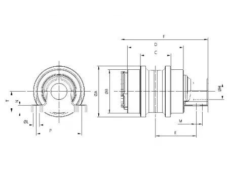Carrier Roller for Hitachi EX300 Excavator