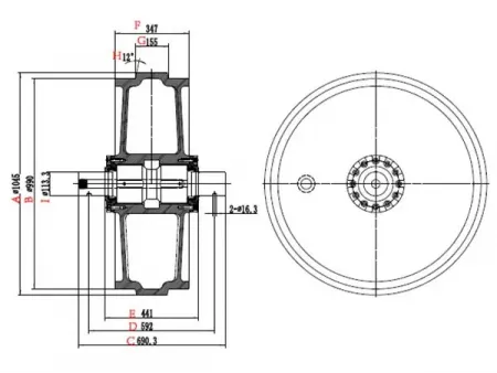 Idler for Komatsu D475 Bulldozer