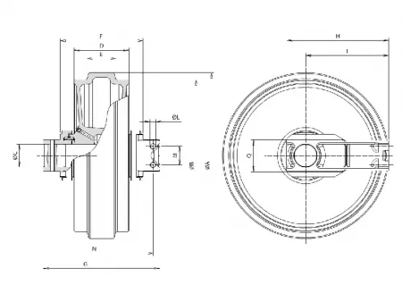 Idler for Hitachi EX450 Excavator