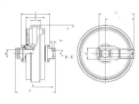 Idler for Hitachi EX200 Excavator