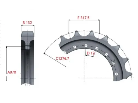 Sprocket for Hitachi EX1900 Excavator