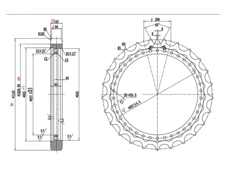 Sprocket for Hitachi EX1200 Excavator