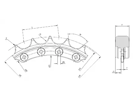 Sprocket Segment for Caterpillar D10 Bulldozer