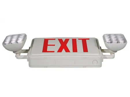JLEC2GW/JLEC2RW LED Exit Sign/Emergency Light Combo (Green/Red Letters)