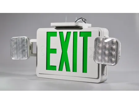 JLEC2GW/JLEC2RW LED Exit Sign/Emergency Light Combo (Green/Red Letters)