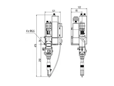 3KW Dual-Axis Wobble Laser Welding Head (with Wire Feeder)