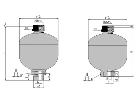 YDA Diaphragm Accumulator (Membrane Accumulator)