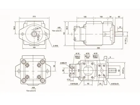 High Pressure Double Fixed Displacement Vane Pump