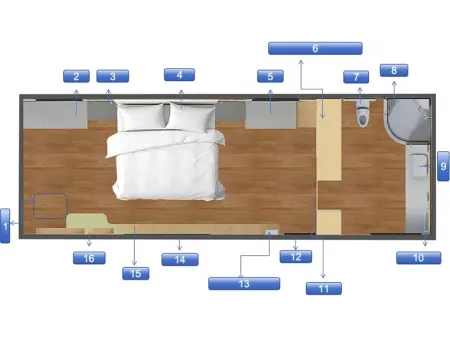 Travel Trailer  (Queen Bed)