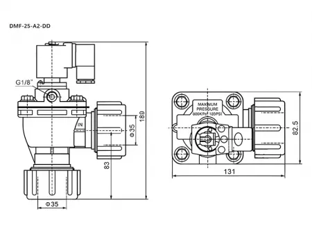 DMF-Z-DD Series  Cast Aluminum 2/2-Way Solenoid Valve
