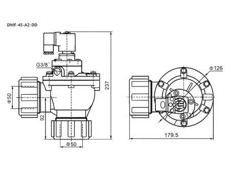 DMF-Z-DD Series  Cast Aluminum 2/2-Way Solenoid Valve