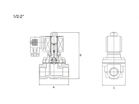 2W Series  Brass 2/2-Way Solenoid Valve
