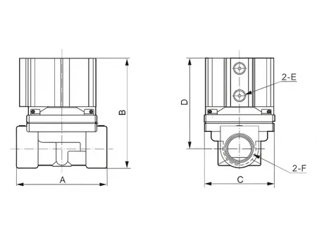 Brass 2/2-Way Pneumatic Valve