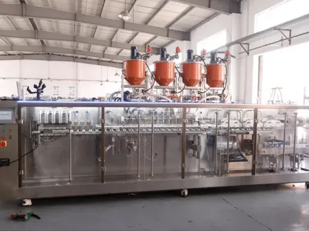 Premade Pouch Packaging Machine, 4-Nozzle Filling