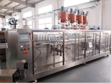 Premade Pouch Packaging Machine, 4-Nozzle Filling