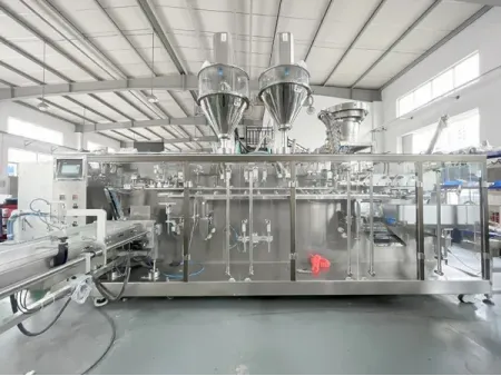 Premade Pouch Packaging Machine with Automatic Pouch Feeder, 1-Nozzle Filling