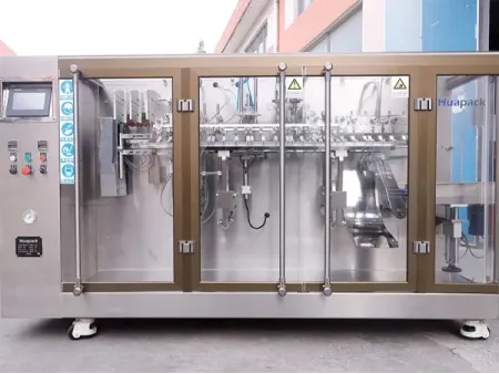 Premade Shaped Pouch Packaging Machine, 2-Nozzle Filling