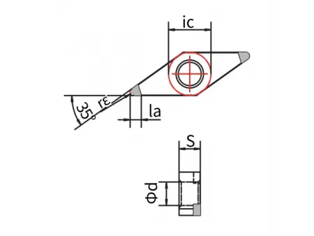 PCBN Tools (Tool Bits for Whirling), VNGA