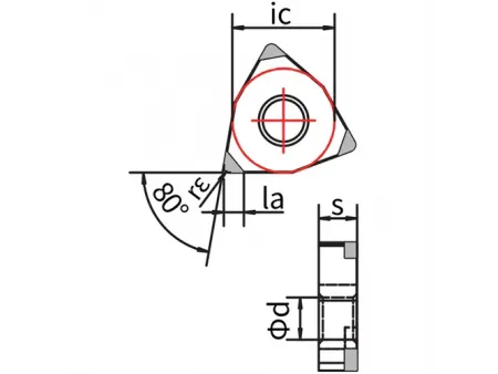 PCBN Tools (Tool Bits for Whirling), WNGA