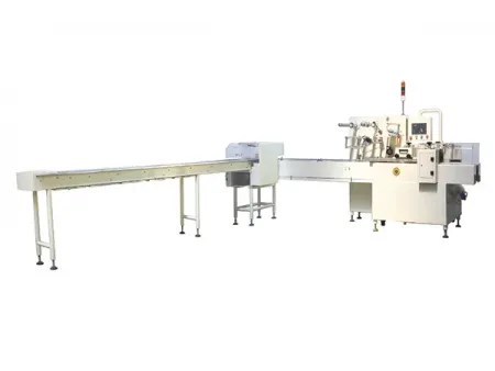 Trayless Horizontal Packaging Machine, SF-G (Double Chute Biscuit-on-Edge Packaging)