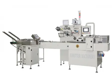 Trayless Horizontal Packaging Machine, SF-G (Multi-Servo Biscuit-on-Edge Packaging)