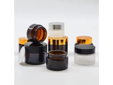 Glass Cosmetic Containers & Makeup Jars