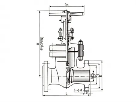 ANSI Flanged Gate Valve, Class 150  (API 6D/API 600 Stainless Steel Valve)