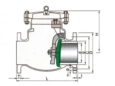 ANSI Flanged Swing Check Valve  (316 SS Check Valve)