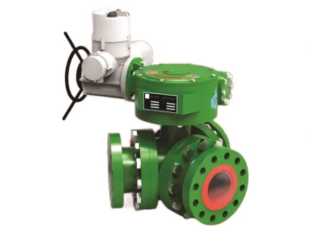 Cast Basalt Lined 3-Way Ball Valve  (Large Diameter Fused Cast Basalt Lined Valve, 80-500 mm)