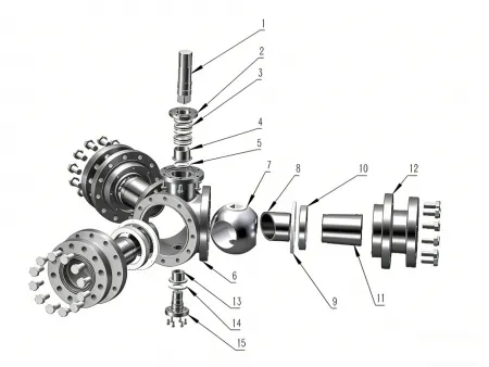 Large-Bore 3-Way Ball Valve  (80-500 mm Stainless Steel Valve)