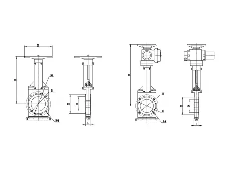 Large-Bore Wafer Knife Gate Valve  (80-500mm Stainless Steel Valve)