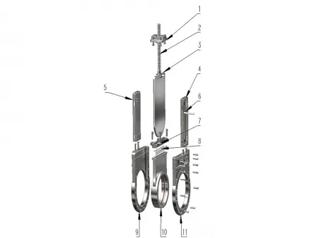 Large-Bore Wafer Knife Gate Valve  (Stainless Steel Thin Valve, L 55-95mm)
