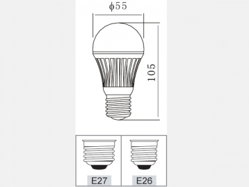 5W Ceramic LED Light Bulb