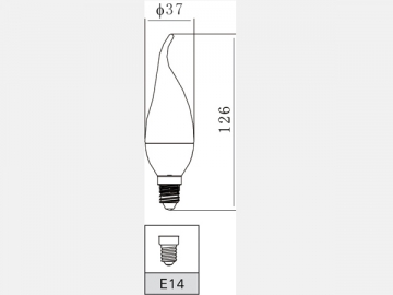 Ceramic Candle 3W LED Light Bulb