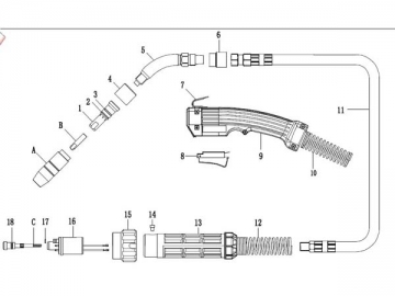 NB200 Air Cooled Gas Welding Torch NB200 Air Cooled Gas Welding Torch