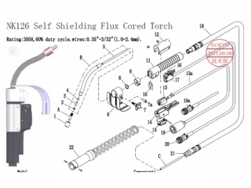 NK126 Shielded Air Cooling Welding Torch NK126 Shielded Air Cooling Welding Torch