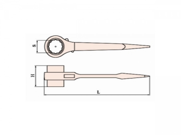 180 Non Sparking Ratcheting Box Wrench