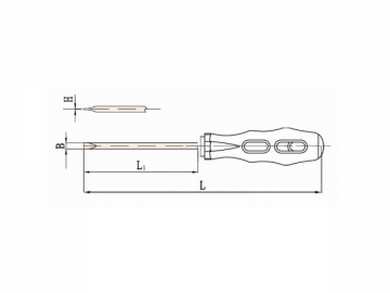 263A Non Sparking Electrician's Slotted Screwdriver