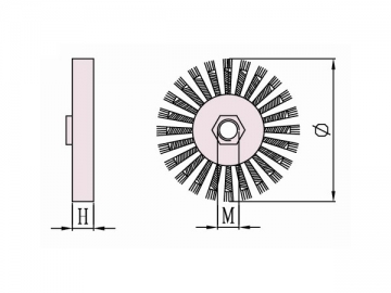 289 Non Sparking Wheel Brush