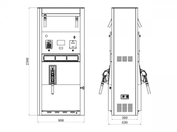 2-Nozzle Fuel Dispenser