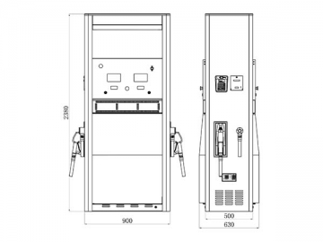 2-Nozzle Fuel Dispenser