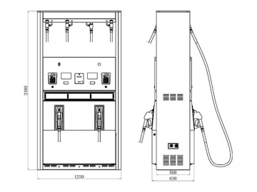 4-Nozzle Fuel Dispenser