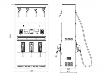 6-Nozzle Fuel Dispenser